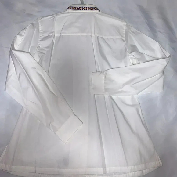 Women's FOXCROFT formal shirt cotton office, work wear embroidered size 8 - Picture 3 of 7